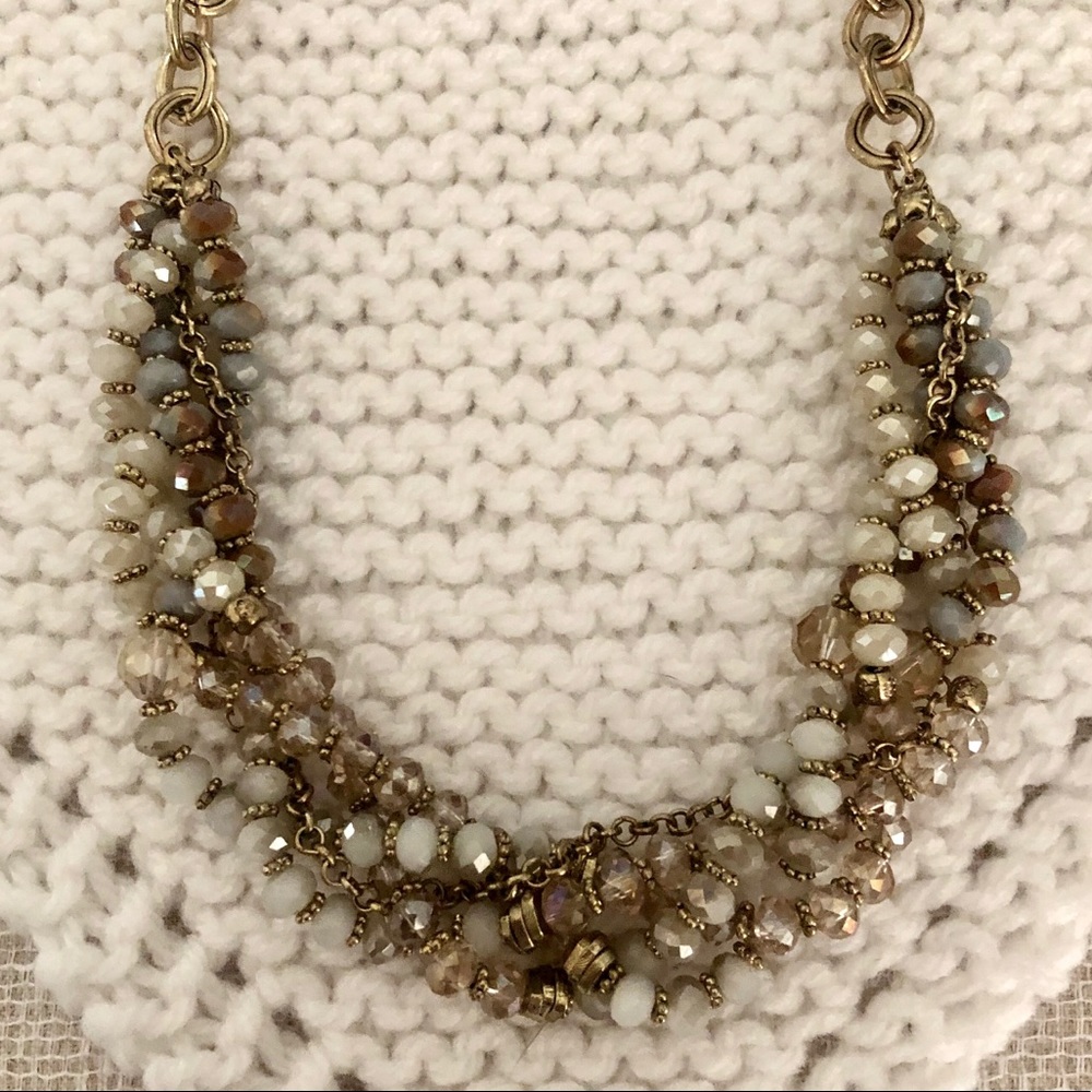 Gold Multi-Strand Adjustable Statement Necklace